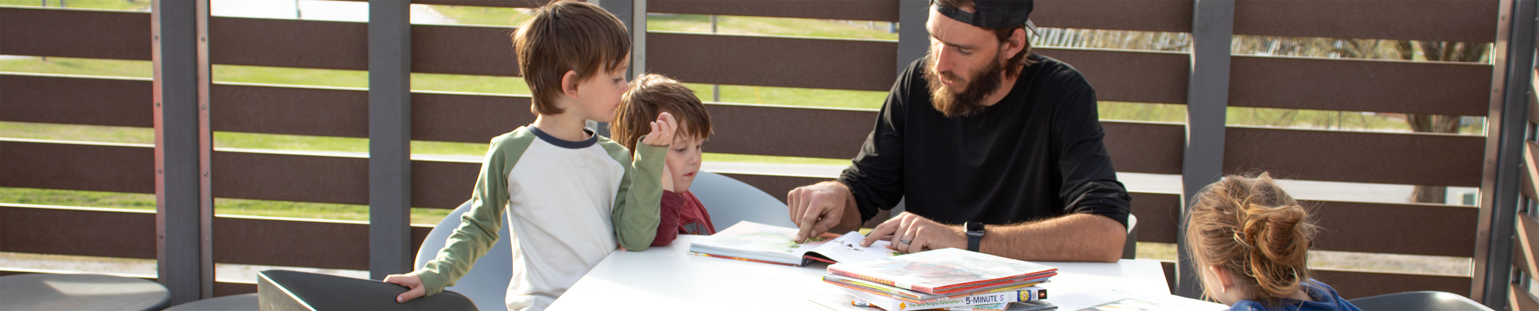 People using the library